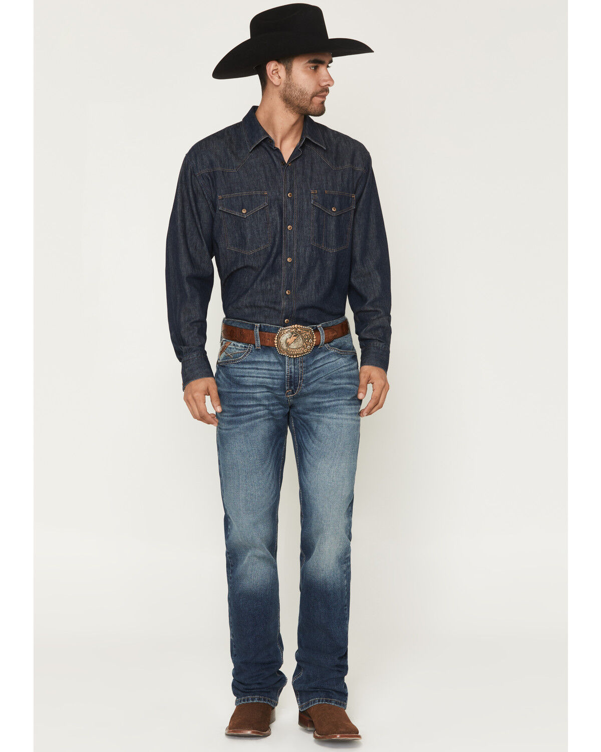 Ariat Men's M7 Rocker Summit Dark Wash Stackable Slim Straight