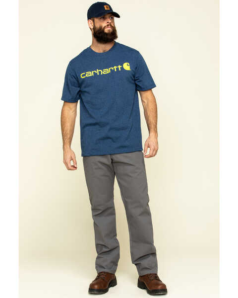 Image #6 - Carhartt Men's Short-Sleeve Logo T-Shirt, Indigo, hi-res