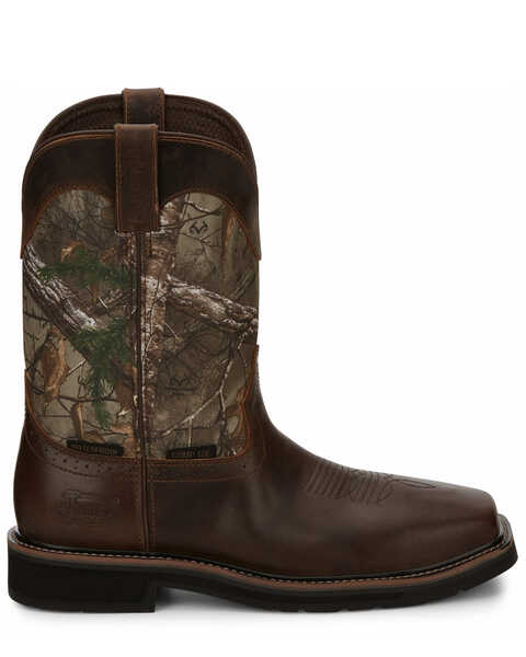 Image #2 - Justin Men's Trekker Waterproof Western Work Boots - Composite Toe, Camouflage, hi-res