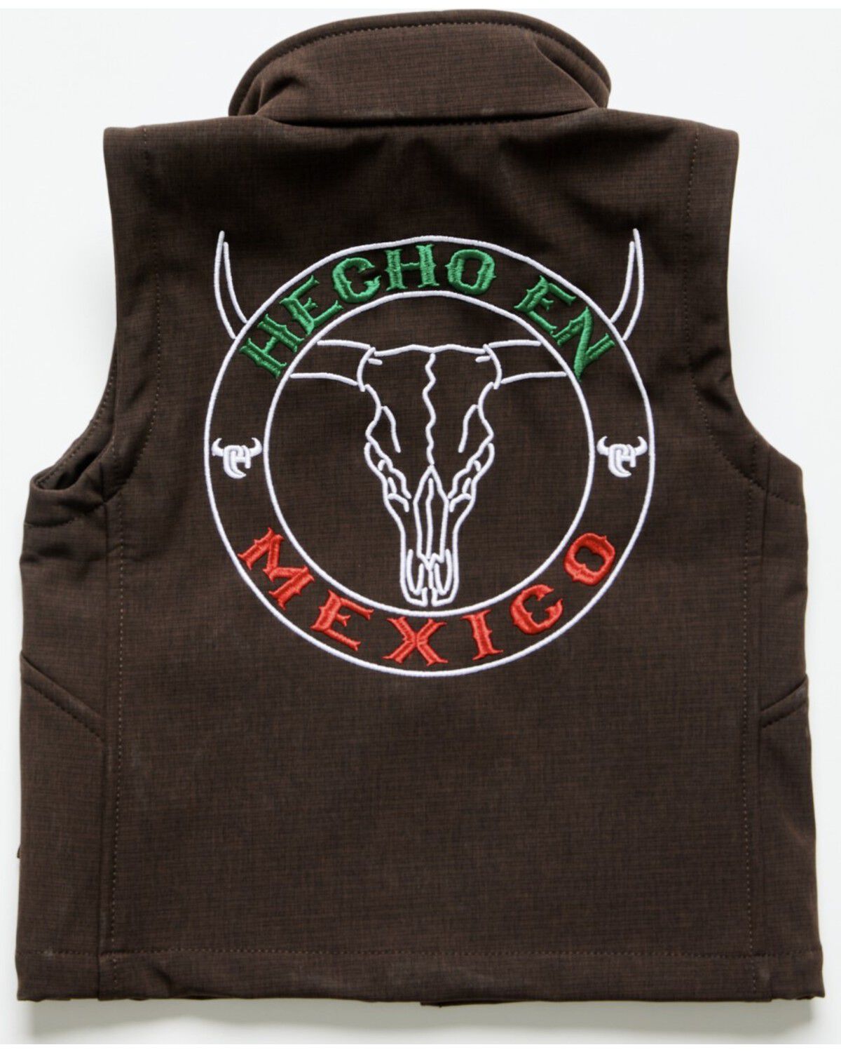 Image #1 - Cowboy Hardware Boys' Hecho En Mexico Vest, Brown, hi-res