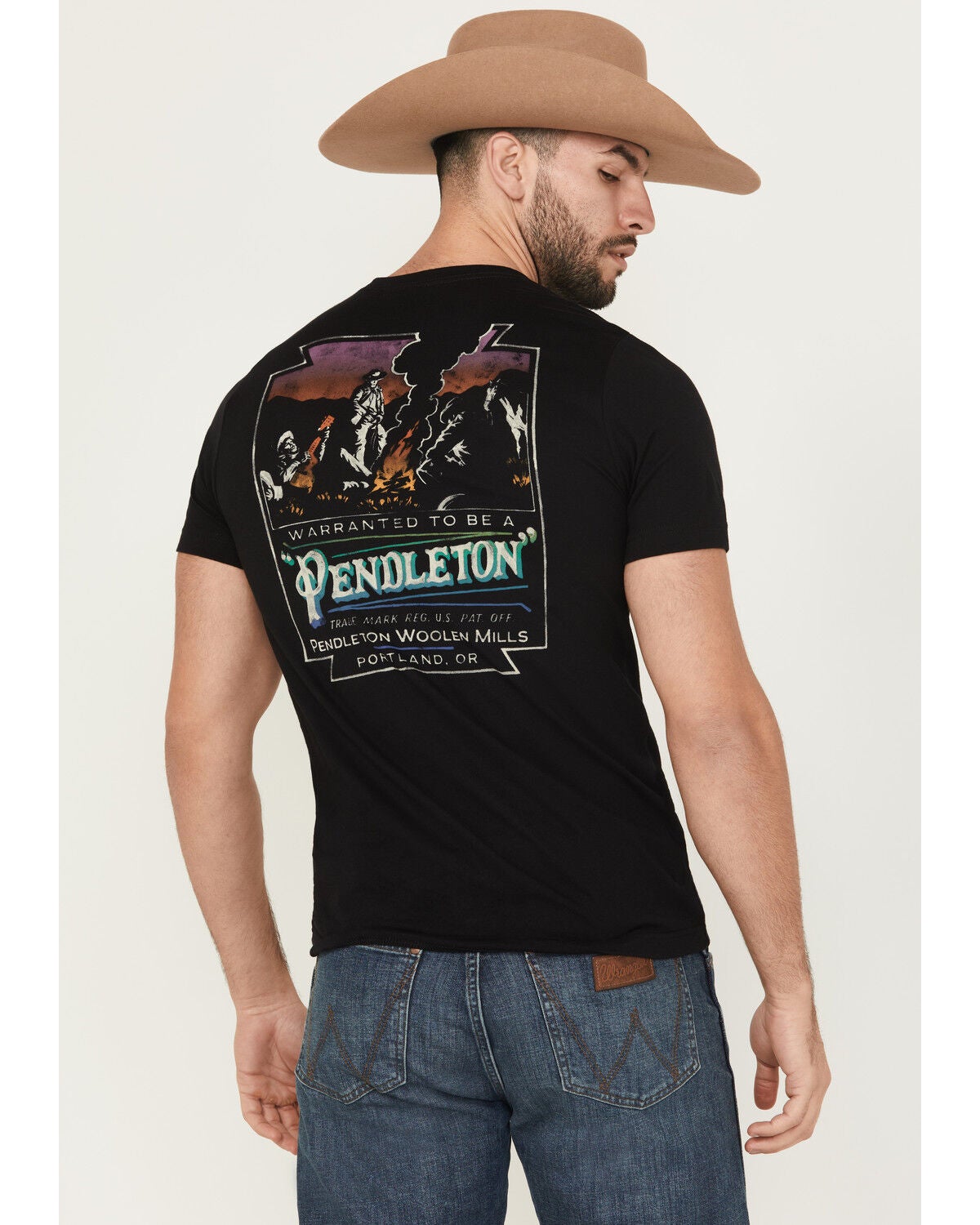 Pendleton Men's Campfire Short Sleeve Graphic T-Shirt, Black, hi-res