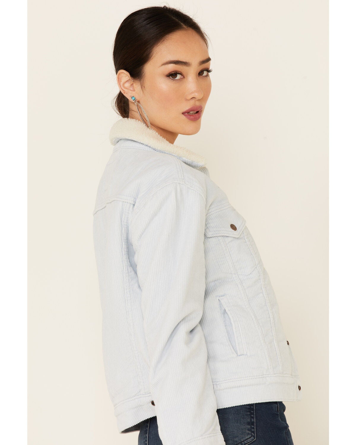 light blue cord jacket