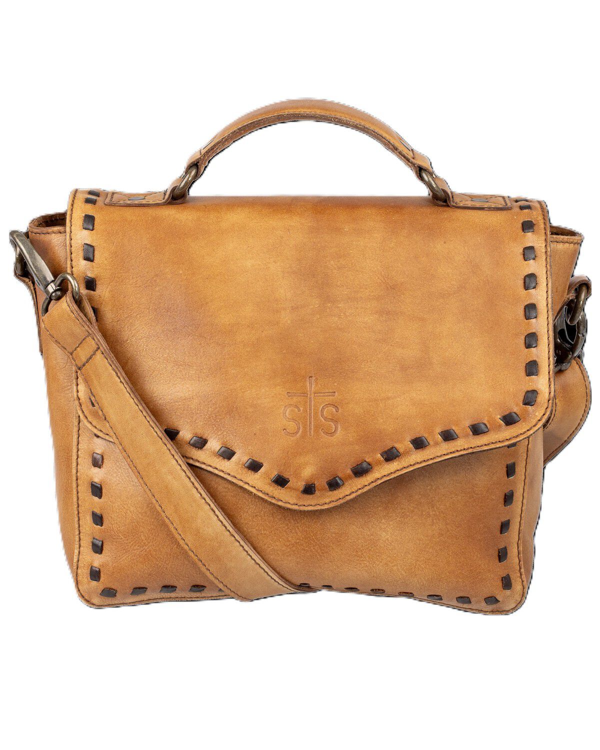 Image #2 - STS Ranchwear by Carroll Women's Bandera Dakota Crossbody Bag, Caramel, hi-res