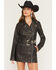Image #1 - Show Me You Mumu Women's Faux Leather Belted Stapleton Long Sleeve Moto Mini Dress, Black, hi-res