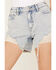 Image #2 - Cleo + Wolf Women's Light Wash Mid Rise Denim Distressed Shorts, Light Wash, hi-res