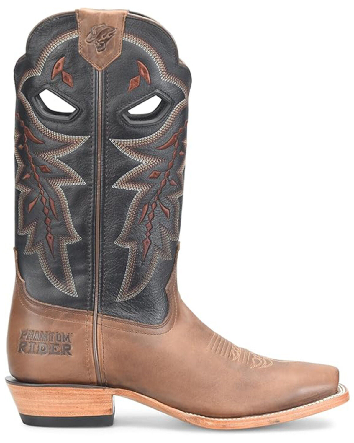 Image #2 - Double H Men's Buckaroo Tall Western Boots - Broad Square Toe, Caramel, hi-res