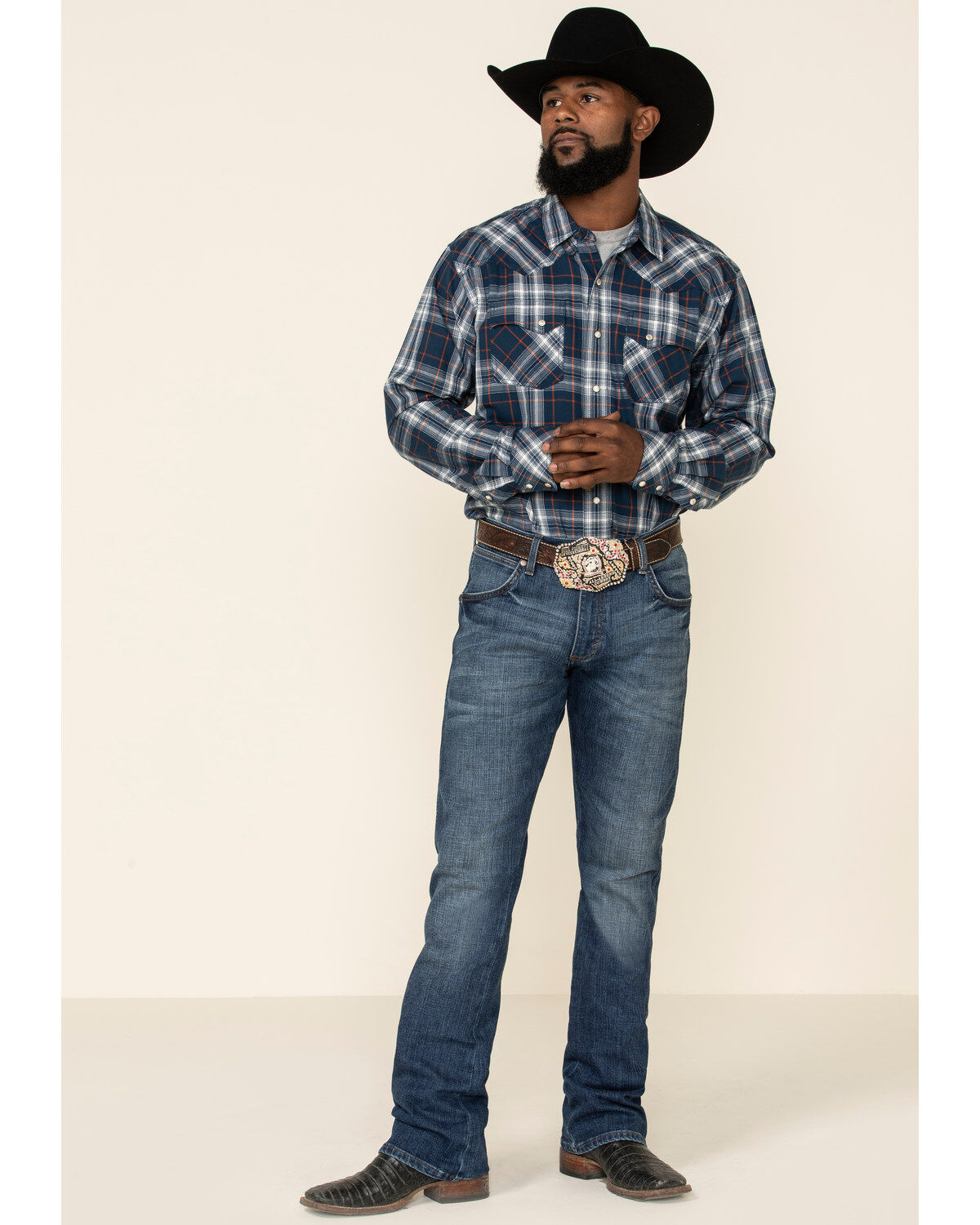 Image #2 - Ariat Men's Hermosa Retro Plaid Long Sleeve Western Shirt, , hi-res