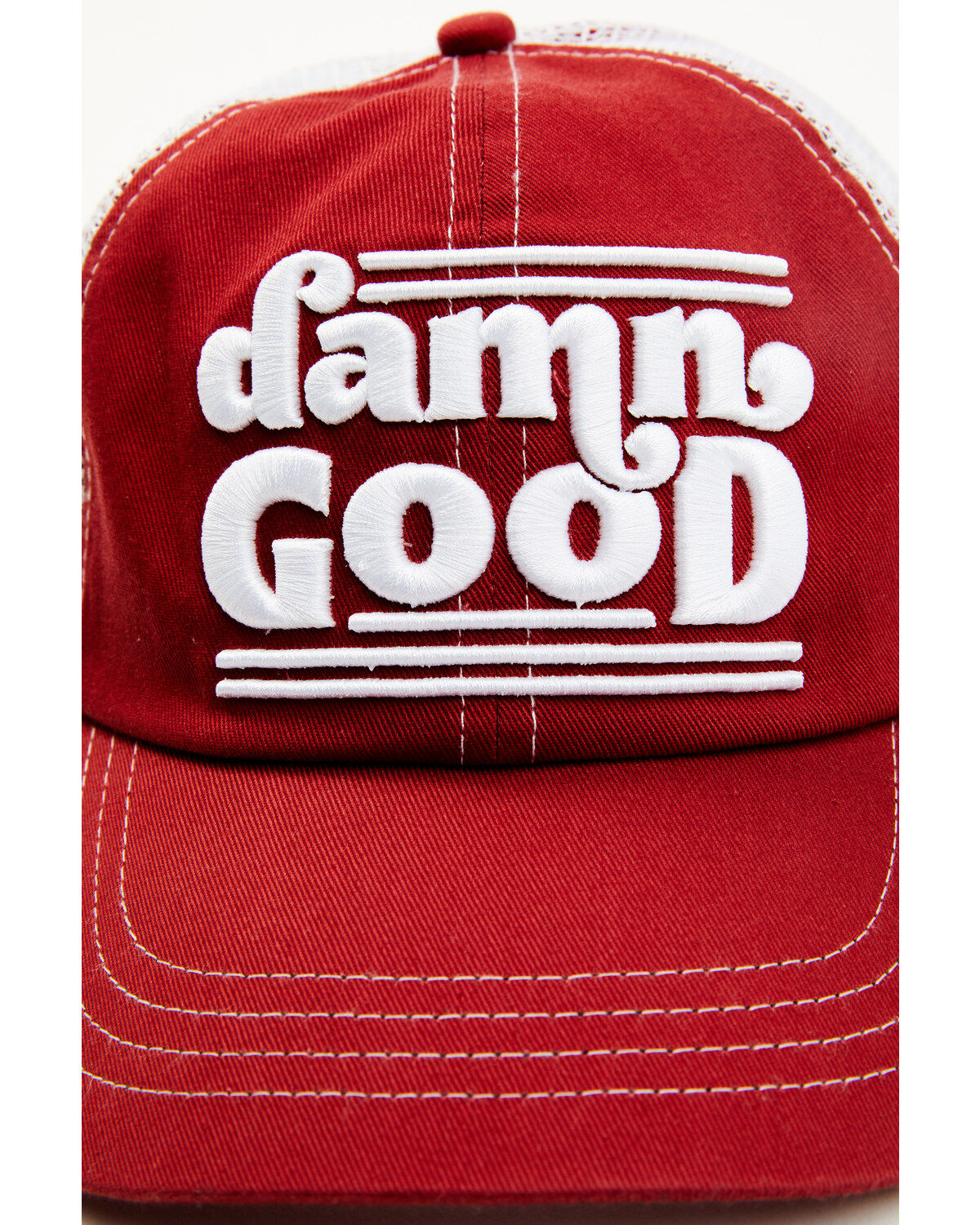 Image #2 - Idyllwind Women's Damn Good Embroidered Mesh-Back Ball Cap, Red, hi-res