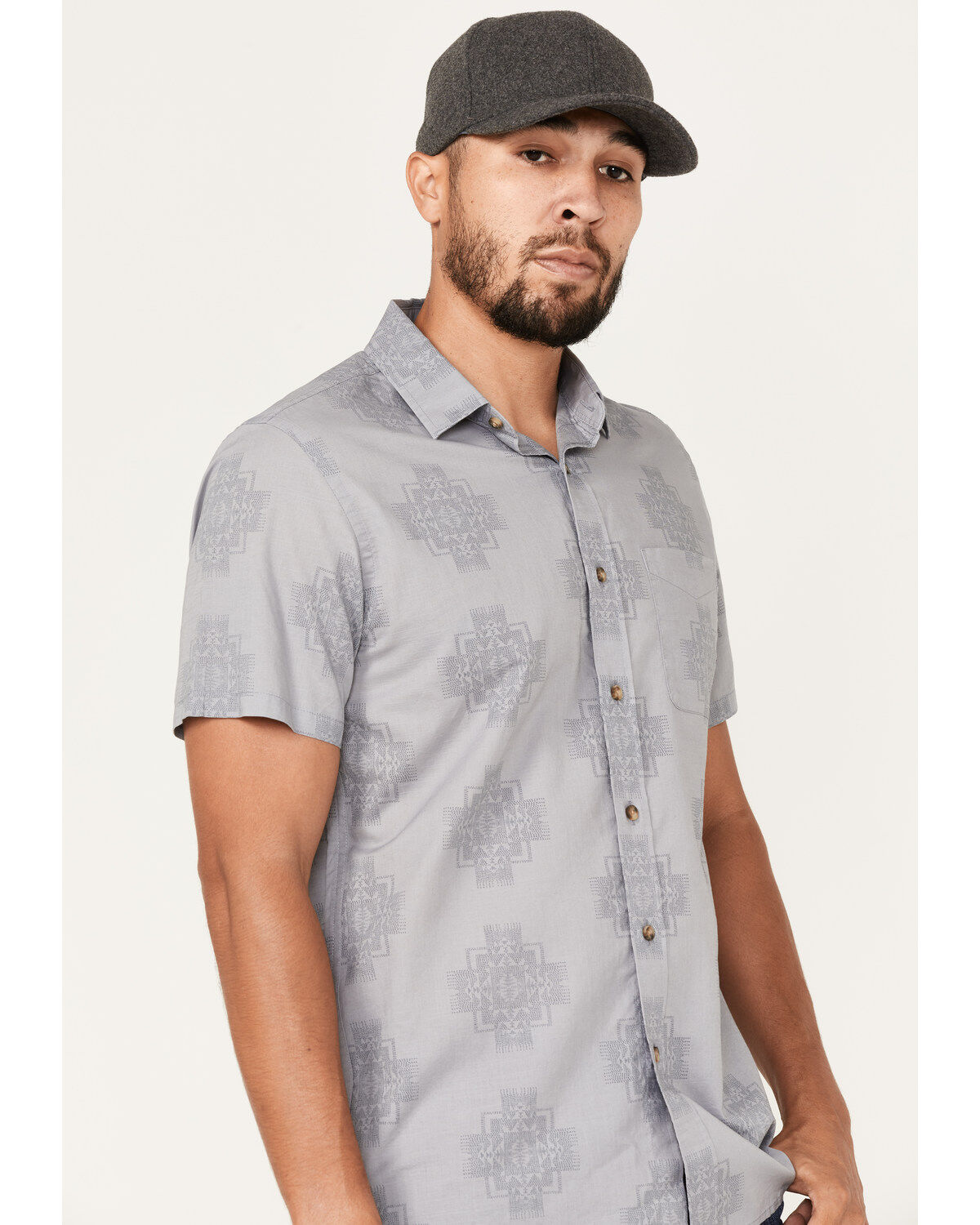 Image #2 - Pendleton Men's Shoreline Print Short Sleeve Western Shirt, , hi-res