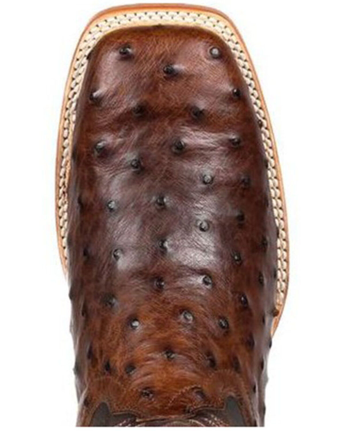 Image #6 - Durango Men's Brown Exotic Full-Quill Ostrich Western Boots - Square Toe, Dark Brown, hi-res