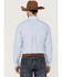 Rough Stock By Panhandle Men's Dobby Geo Print Long Sleeve Button Down Western Shirt , Light Blue, hi-res