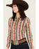 Image #2 - Shyanne Women's Printed Long Sleeve Riding Shirt, Caramel, hi-res