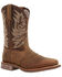 Image #1 - Georgia Boot Men's Carbo-Tec Waterproof Pull On Safety Western Boots - Square Toe, Brown, hi-res