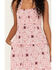 Image #3 - Ariat Women's Memphis Halter Smocked Maxi Dress, Red, hi-res