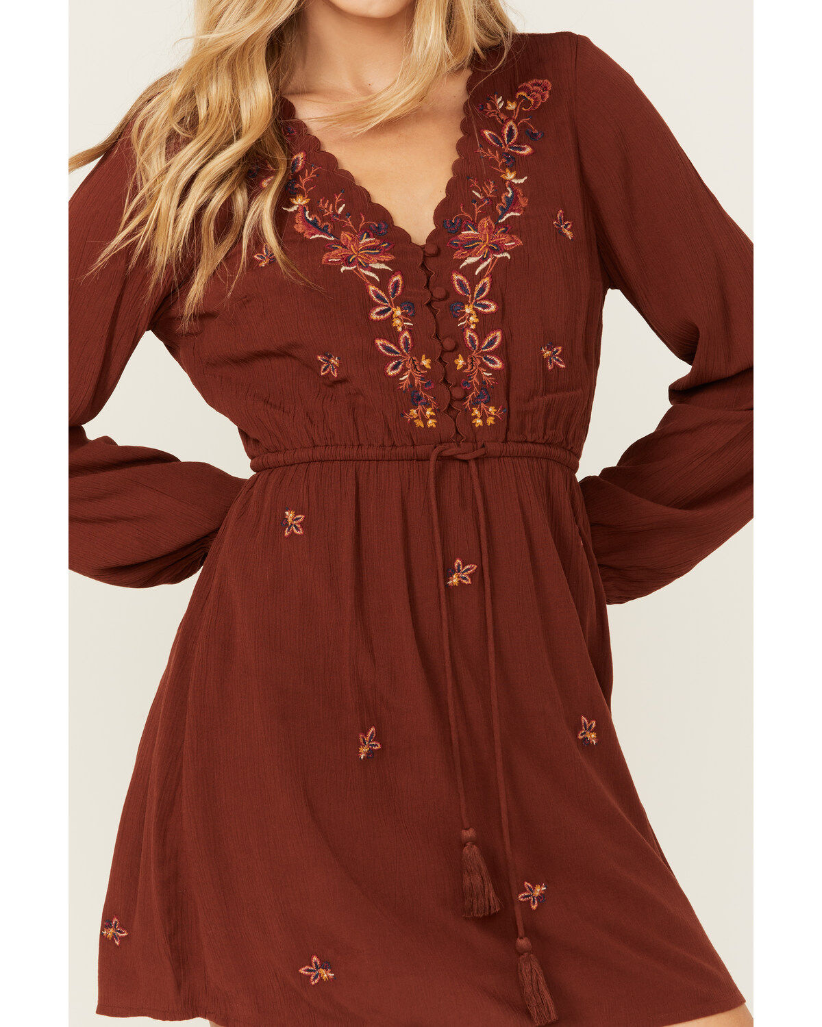 Image #3 - Idyllwind Women's Amherst Embroidered Long Sleeve Mini Dress, , hi-res