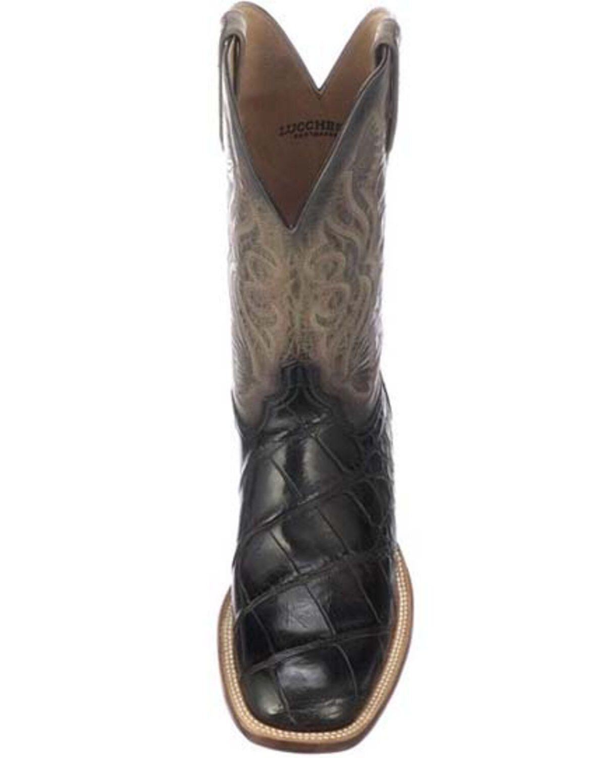 lucchese square toe cowboy boots