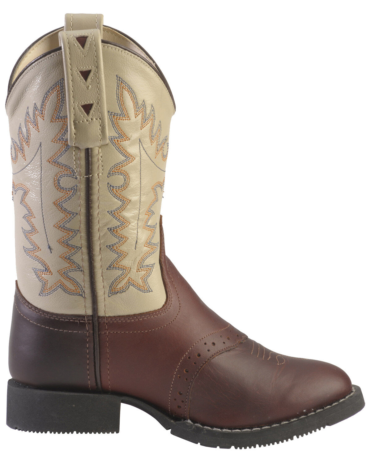 Image #2 - Old West Youth Boys' Saddle Vamp Cowboy Boots - Round Toe, , hi-res