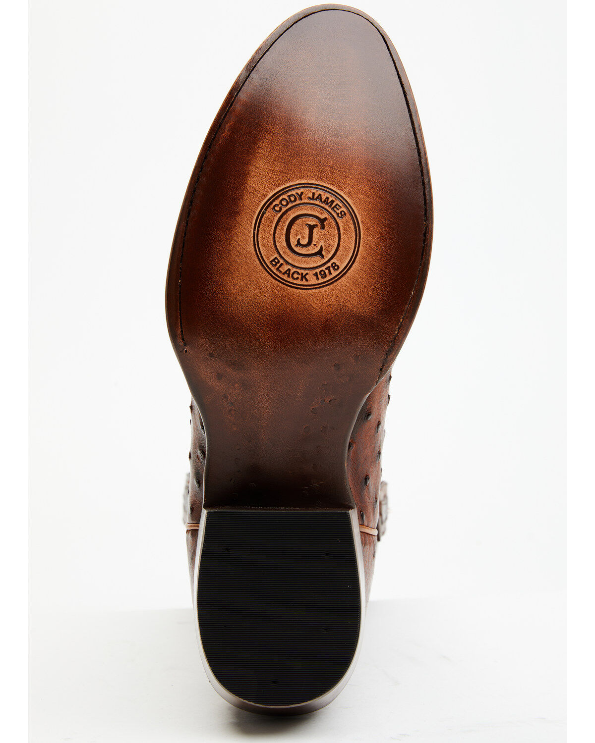 Image #7 - Cody James Black 1978® Men's Chapman Exotic Full-Quill Ostrich Western Boots - Round Toe, Cognac, hi-res