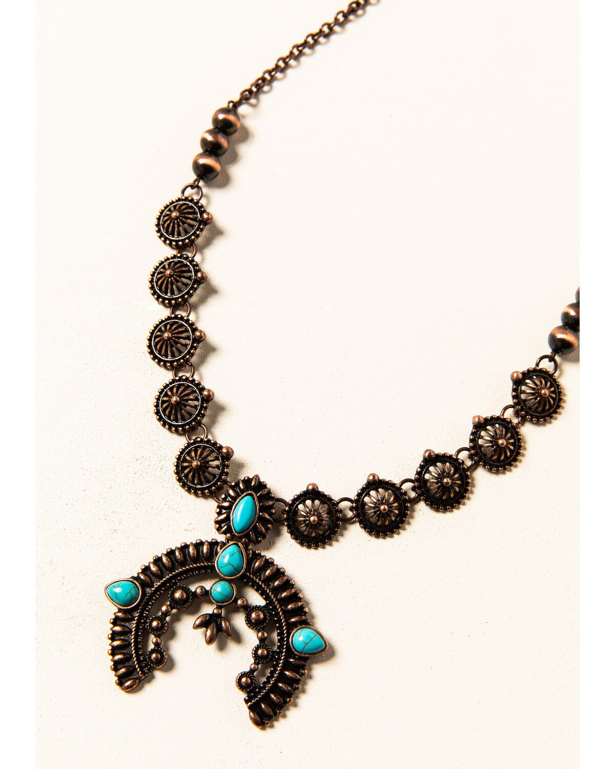 Image #1 - Shyanne Women's Willow Moon Copper Squash Blossom Set , Rust Copper, hi-res
