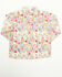 Image #3 - Cowgirl Hardware Toddler Girls' Floral Print Long Sleeve Rhinestone Snap Stretch Western Shirt, Pink, hi-res