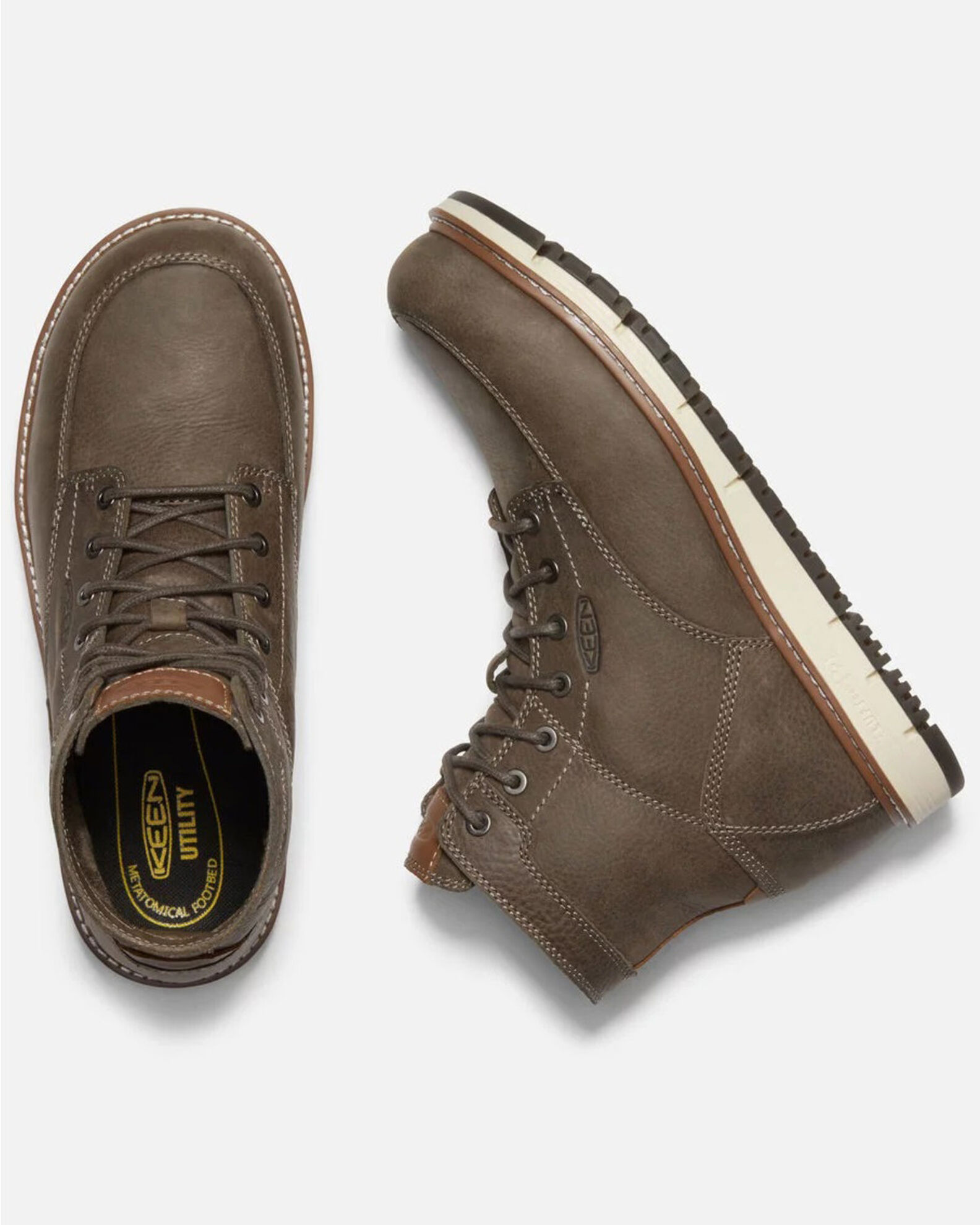 Image #3 - Keen Men's San Jose Work Boots - Aluminum Toe, Black/brown, hi-res