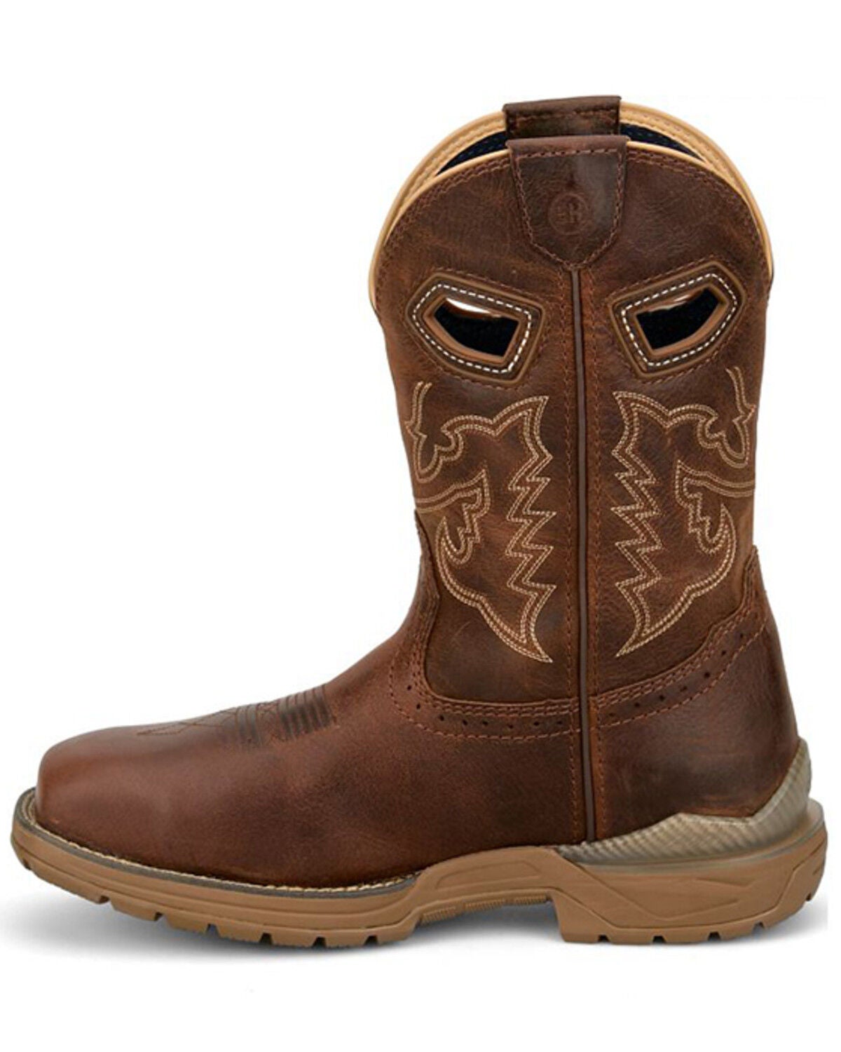 Image #3 - Justin Men's 11" Warhawk Oil Patch Waterproof Work Boots - Nano Composite Toe, Tan, hi-res