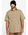 Image #1 - Ariat Men's Tan Plaid Rebar Made Tough Short Sleeve Work Shirt, Beige/khaki, hi-res