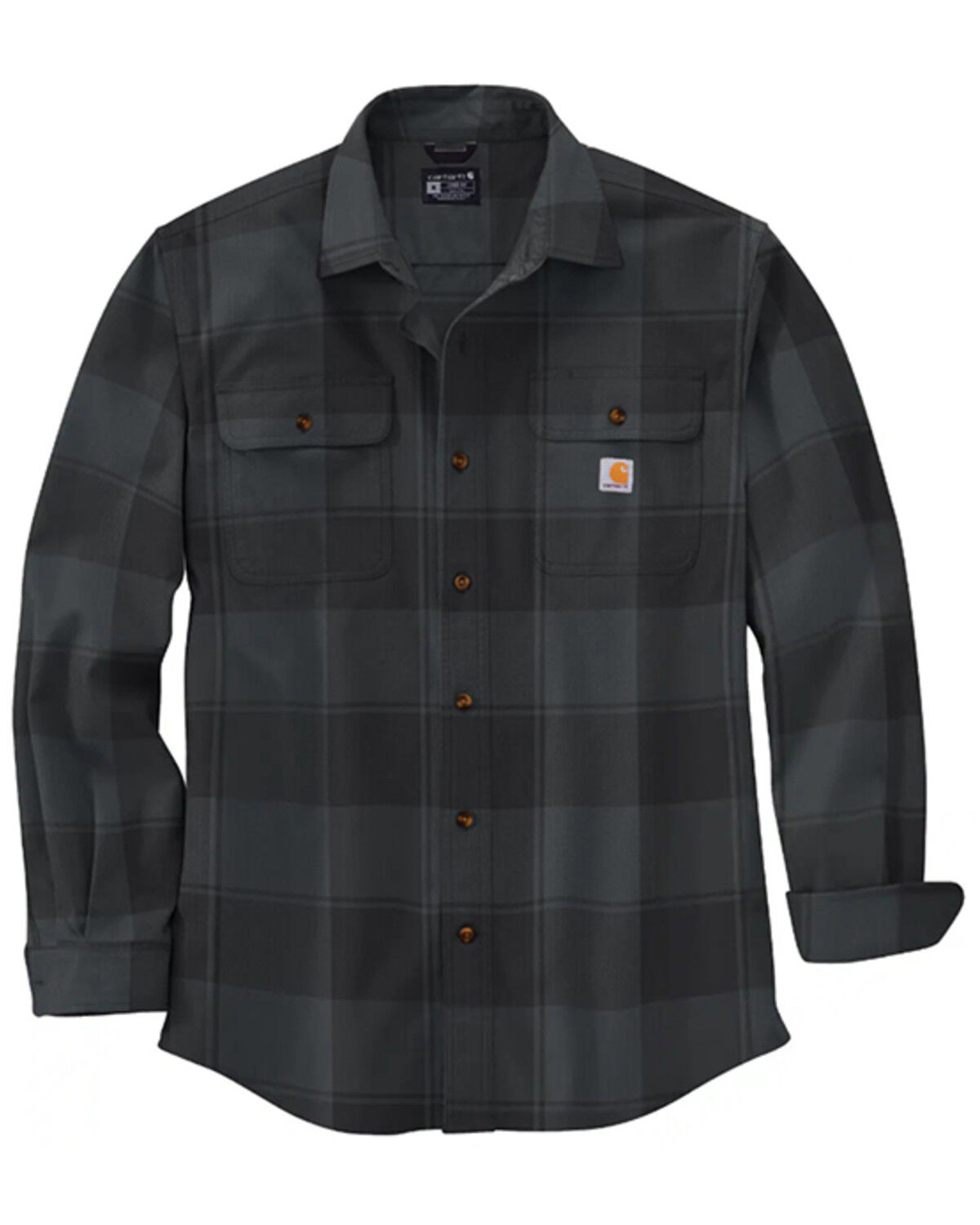 Image #1 - Carhartt Men's Loose Fit Heavyweight Plaid Print Long Sleeve Flannel Shirt, , hi-res