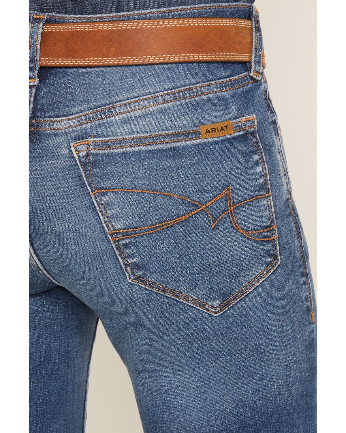 Image #4 - Ariat Women's Vilma Medium Wash Perfect Rise Bootcut Ultra Stretch Denim Jeans, Medium Wash, hi-res