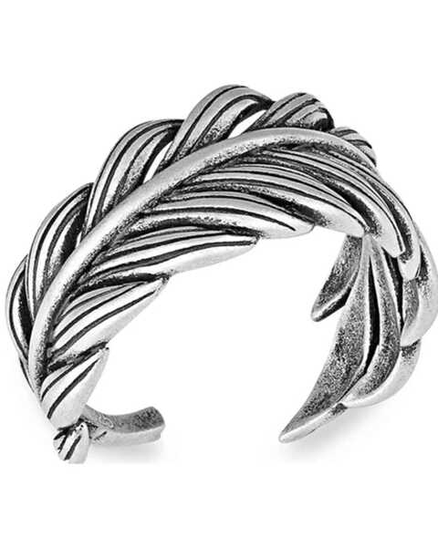 Montana Silversmiths Women's The Frayed Singleton Wrap Ring, Silver, hi-res