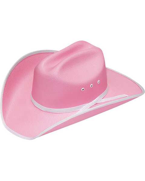 Twister Kids' Sancho Straw Cowboy Hat, Pink, hi-res