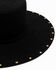Image #6 - Shyanne Women's Boater Gold Stud Western Wool Felt Hat , Black, hi-res