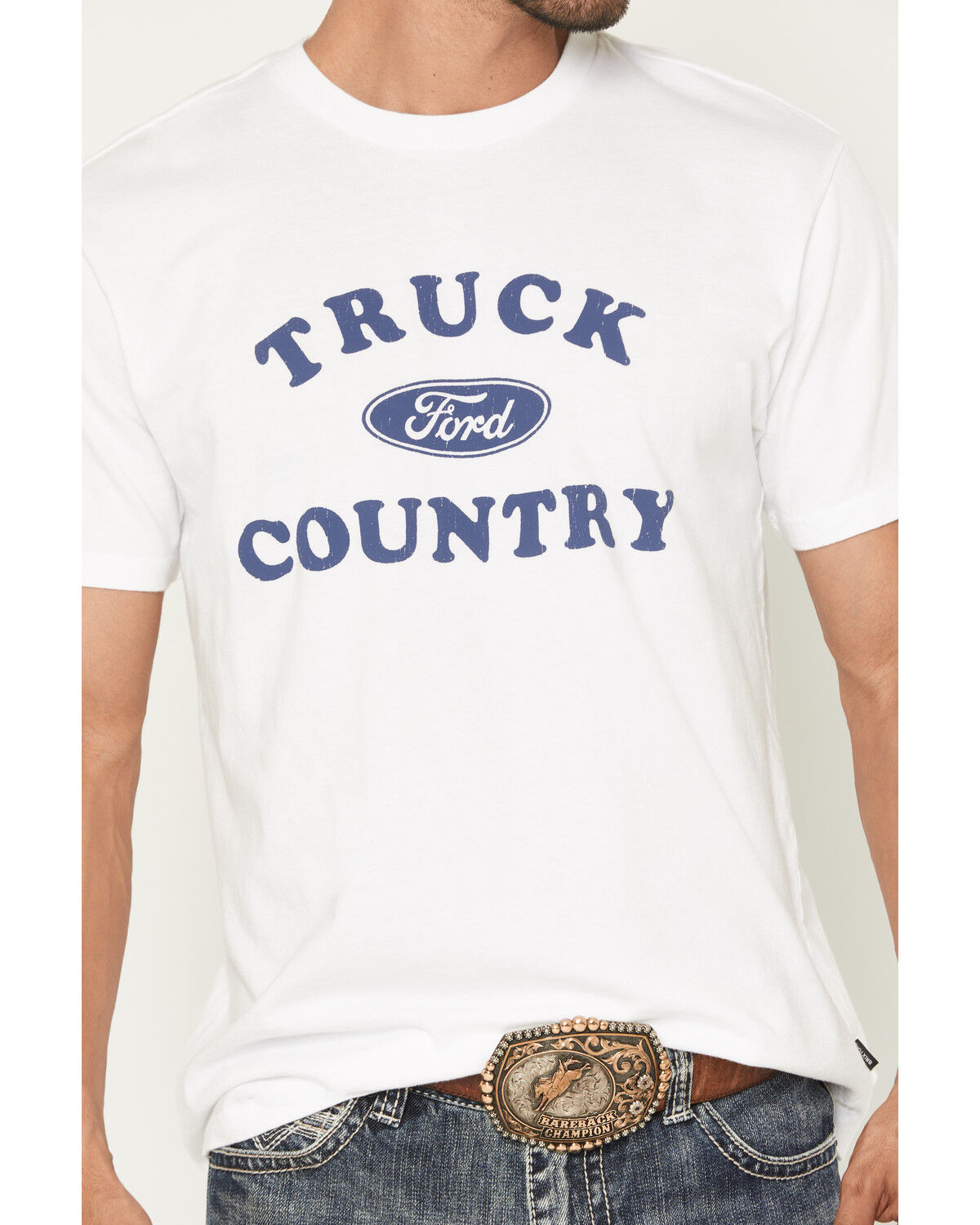 Image #3 - Brixton X Ford Men's Truck Country Short Sleeve Graphic T-Shirt, White, hi-res