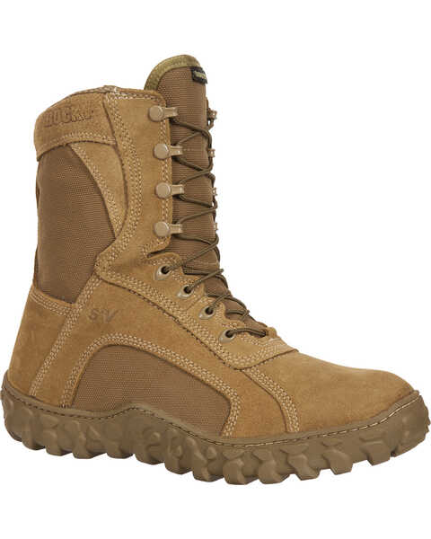 Image #1 - Rocky S2V Gore-Tex Waterproof Insulated Military Duty Boots - Round Toe, Brown, hi-res