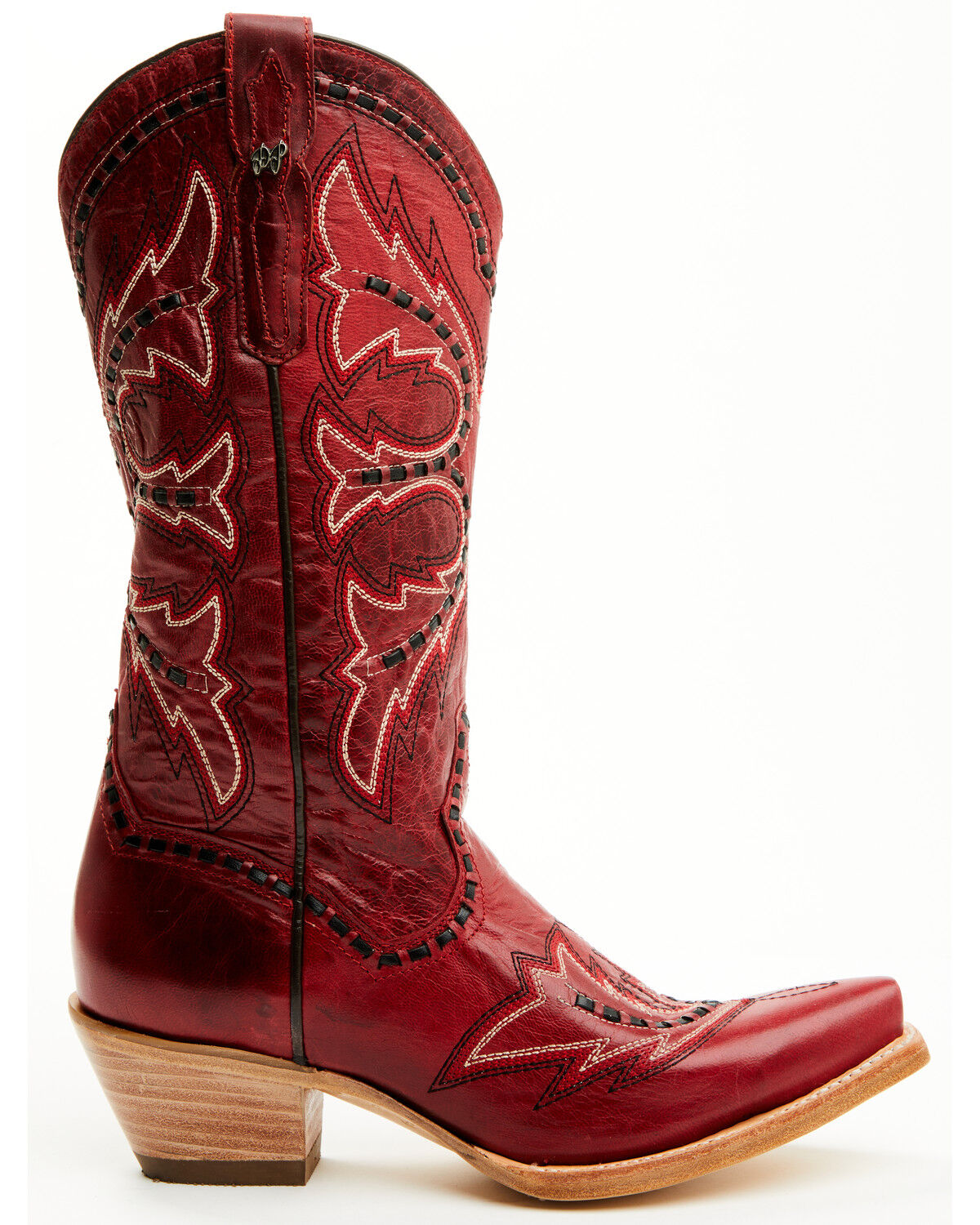 Image #2 - Dan Post Women's Mesa Tall Western Boots - Snip Toe, Red, hi-res