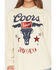 Image #3 - Coors Women's Coors Banquet Rodeo Spirit Jersey Shirt, Ivory, hi-res