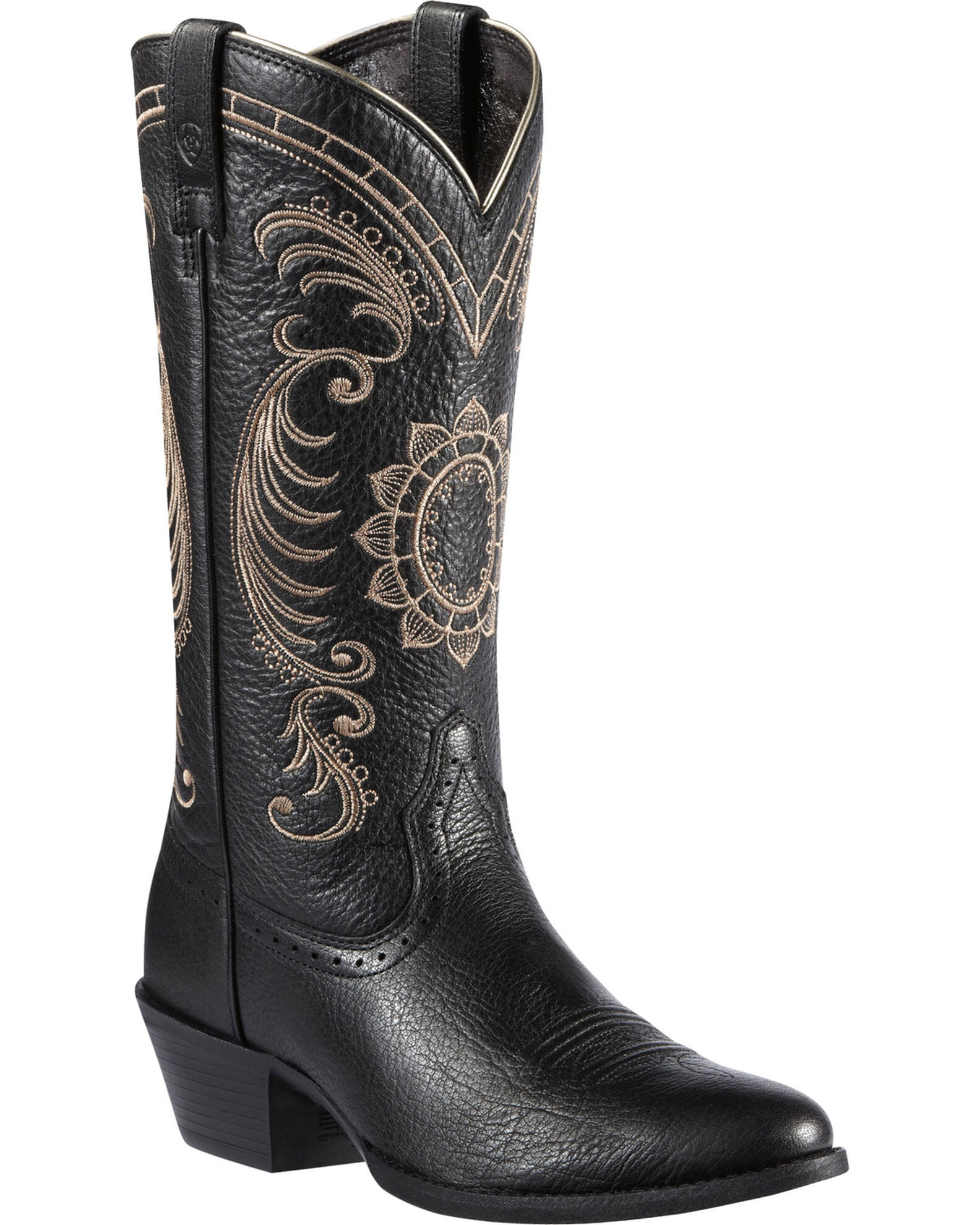 Ariat black cowboy boots hotsell