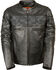 Milwaukee Leather Men's Reflective Skull Crossover Scooter Jacket - 5X, Black, hi-res