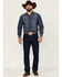 Image #1 - Blue Ranchwear Men's Bucking Horse Dark Wash Rigid Slim Straight Jeans, Dark Wash, hi-res