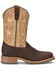 Image #3 - Double-H Men's Square Steel Toe Western Boots, Bison, hi-res