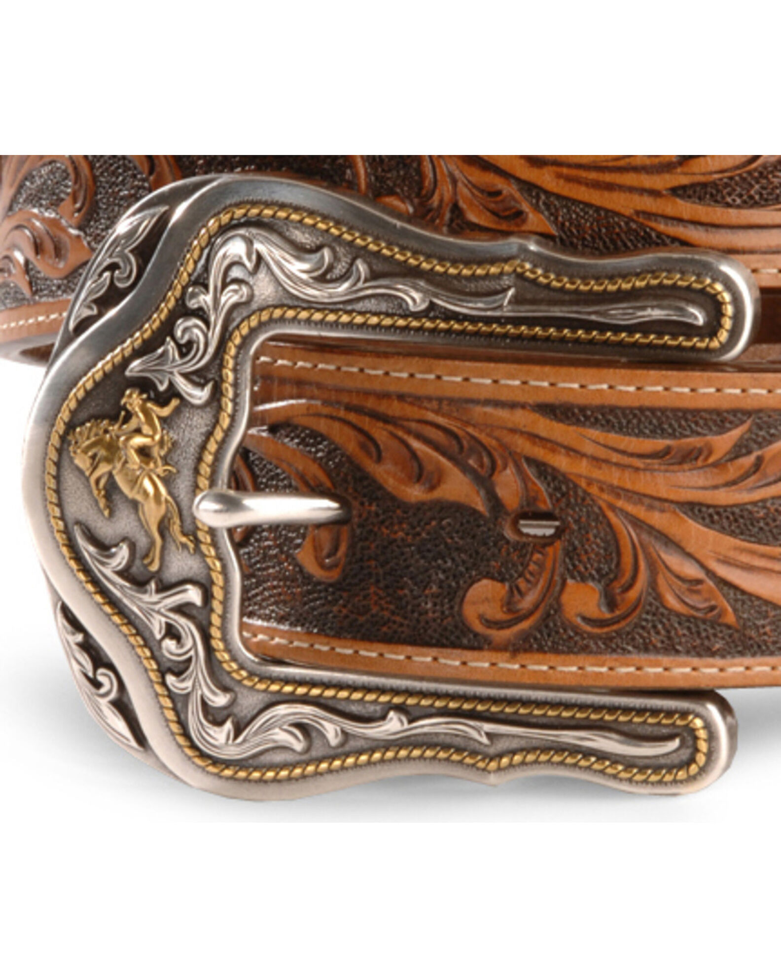 Image #2 - Tony Lama Men's Westerly Ride Belt, Tan, hi-res