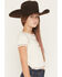 Image #2 - Self Esteem Girls' Cowgirl Club Short Sleeve Graphic Tee, Off White, hi-res