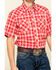 Image #4 - Wrangler 20X Men's Advanced Comfort Plaid Print Short Sleeve Western Shirt, , hi-res