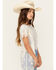 Image #2 - Shyanne Girls' Yee Haw Embroidered Lace Kimono, Cream, hi-res