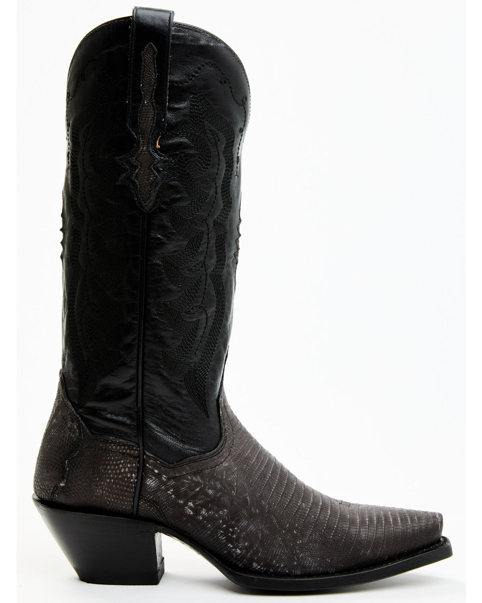 Dan Post Women's Exotic Lizard Western Boots - Snip Toe, Black
