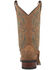 Image #5 - Laredo Women's Tan Turquoise Stitching Western Boots - Square Toe, Brown, hi-res