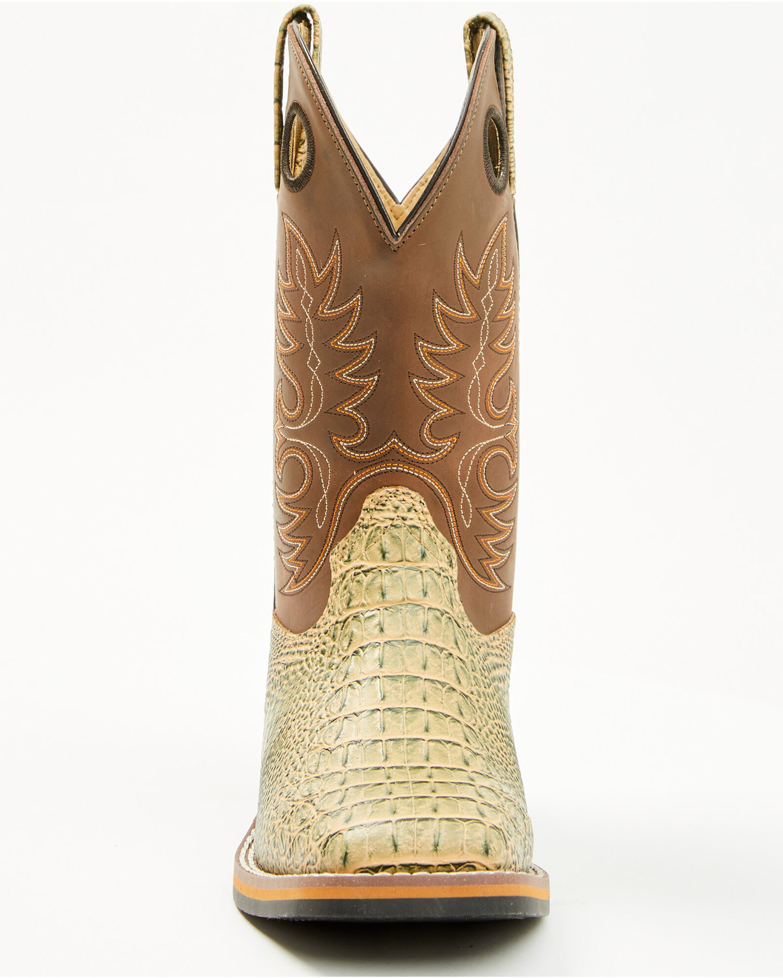 Image #4 - Cody James Little Boys' Gator Print Western Boots - Broad Square Toe, Brown, hi-res