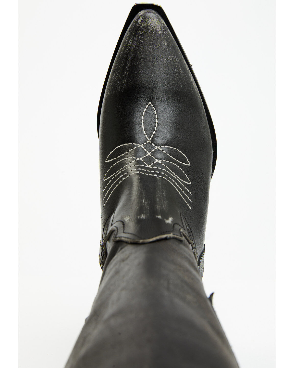 Image #6 - Italian Cowboy Women's Bolt Overlay Tall Western Boots - Snip Toe, Dark Grey, hi-res