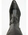 Image #6 - Italian Cowboy Women's Bolt Overlay Tall Western Boots - Snip Toe, Dark Grey, hi-res