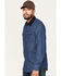 Brixton Men's Bowery Reserve Long Sleeve Snap Shirt, Indigo, hi-res